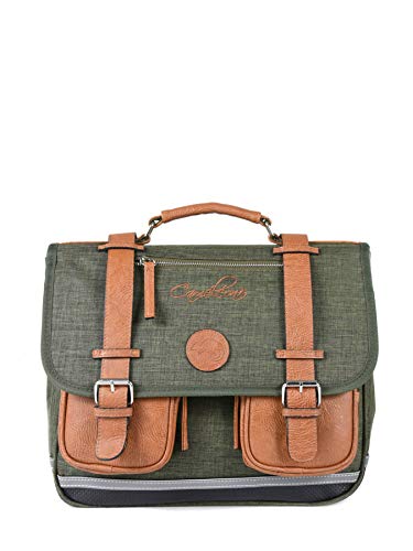 Cartable / Briefcase En Cuir Et Toile - Taille Large (40,5x33x14 Cm) - Style Mallette Professionnelle - Neuf Avec étiquettes