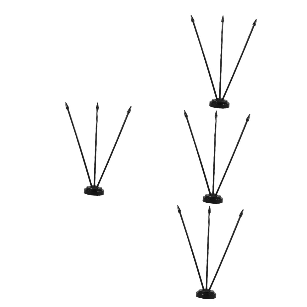 Asta de la bandera de la oficina POPETPOP soporte de mini palo y base de mesa de plástico 4x