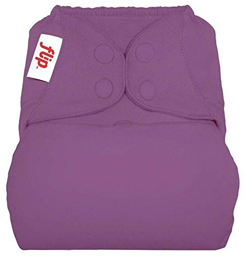 Flip Hybrid Reusable Cloth Diaper Cover with Adjustable Snaps and Stretchy Tabs - Fits Babies from 8 to 35+ Pounds (Jelly)