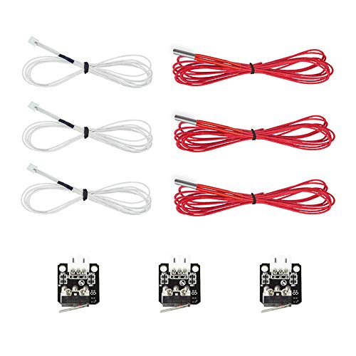 Kits originales Creality, tubo de calefacción, termistor e interruptor de límite [9 piezas] para Ender-3, Ender 3 Pro, Ender 3X