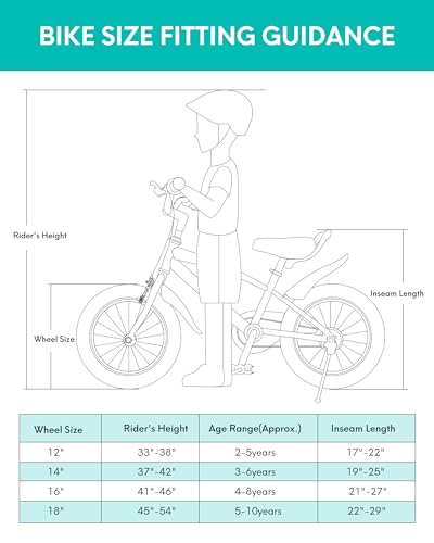 Bodioo Kids Bike For Boys Girls 16 Inches Kid Bicycle With Kickstand Training Wheels Sturdy Frame Adjustable Seat Handbrake And Coaster Brake For Rider Height 41 To 46 Inch thumb #5