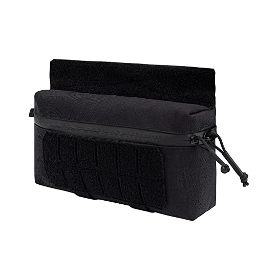Dotacty Drop Pouch Sub Abdominal Carrying Kit Bag Utility Tool Sack Fanny Pack Admin Dangler Pouch For Duty Vest Tactical Carrier Chest Rig Bk #TOP6