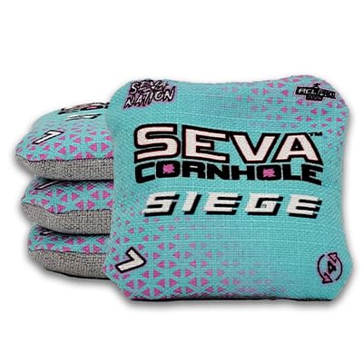 SEVA Cornhole | Siege Series | ACL Certified Bags | Premium Quality | Regulation Toss Bags | Dual-Speed | Durable & Weather Resistant | Set of 4 Bags (Bubblegum)