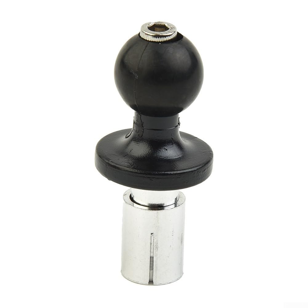 Motorcycle Aluminum Fork Stem Base Mount with Expanded Ball Head for RAM Mount Kit, Compatible with Phone Holder and Camera Holder, Black