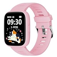BIGGERFIVE Kids Smart Watch, 1.8\" Fitness Tracker Watch Pedometer, Heart Rate, IP68 Waterproof, Sleep Monitor, Calorie Step Counter, 5 Puzzle Games with/without APP for Girls Boys Teens 5-16
