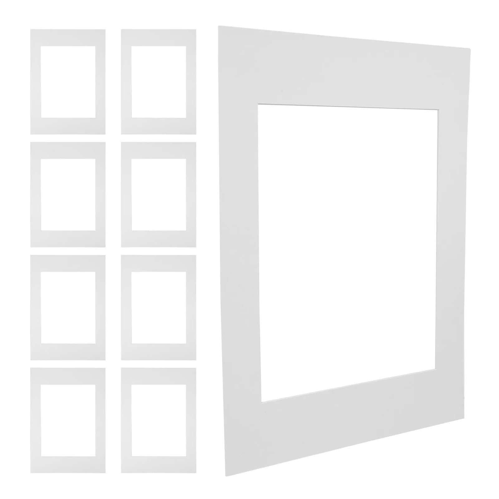 Cardboard Photo Frame 10Pcs White Cardboard Frame Mat Matting for Picture Frames Suitable A4 Photos Art Prints Craft Photo Display