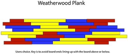 Miniatura 9 de Weatherwood Plank - Juego de sellos de hormigón de Walttools  Losas realistas de madera dura, tapetes texturizantes de poliuretano resistentes,