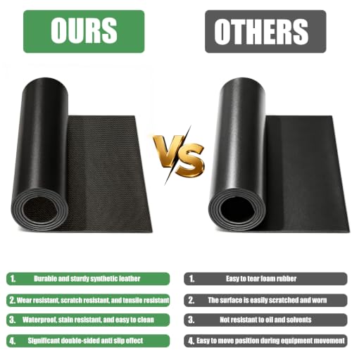 Image of Anti Slip Mat,Anti Vibration Exercise Equipment Mat for Elliptical,Stepper