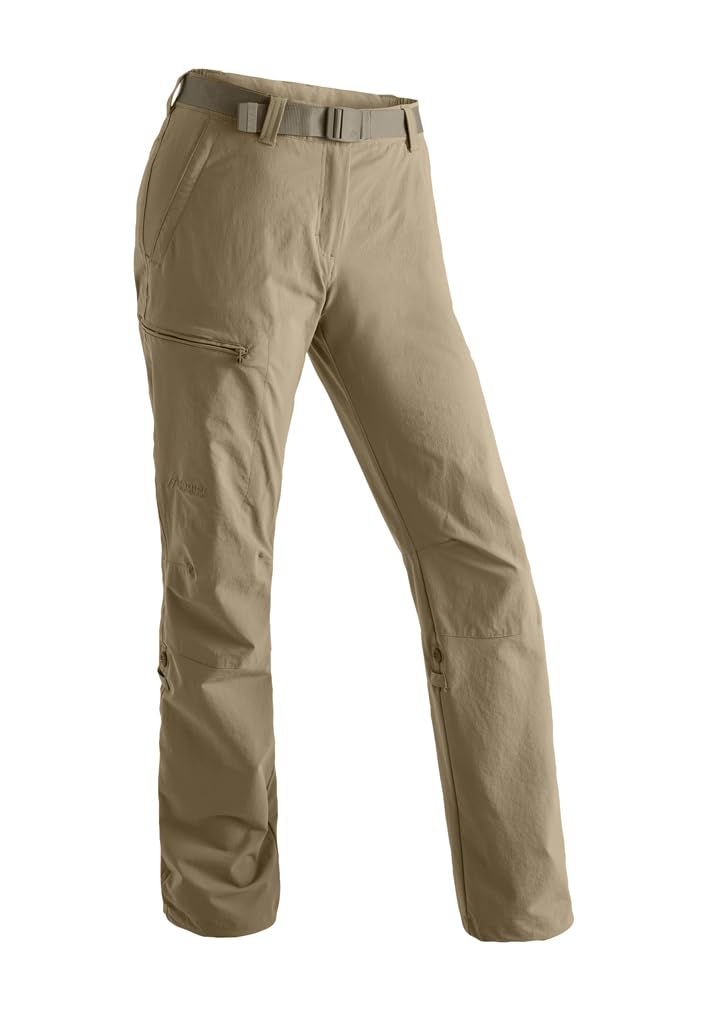 Maier Sports Lulaka, Damen Wanderhose, Wasserabweisende Outdoorhose für Trekking und Hiking, PFC-frei, mSTRETCH pro 4 & Dryprotec, Rollup-Funktion, Blau, 18 (W28/L29)
