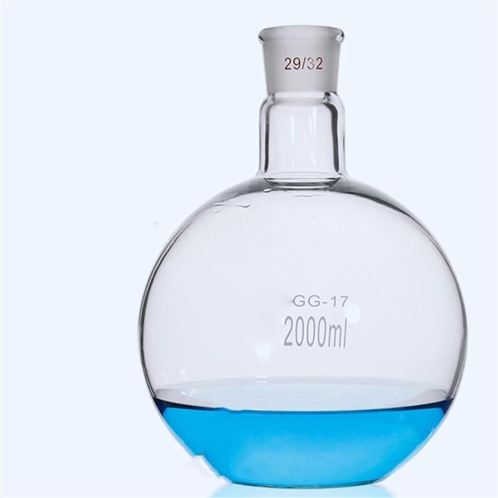 1 część/partia płaskie dno 50/100/150/250/500/100 0/2000 ml jedna usta krótka szyjka laboratorium kolba szklana do laboratorium (1000 ml kaliber 19)