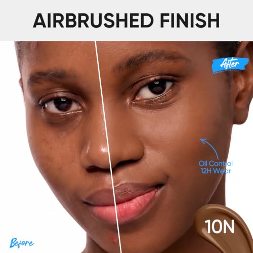 Image of SKINTIFIC Velvet Matte Cushion Foundation Blue #10N Natural Espresso | Full coverage matte finish, one-swipe flawless, oil control, long-lasting pore-blurring pressed powder for oily skin.