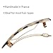 France Luxe Ivory Tortoise Hair Barrette for Thin Hair, Classic Rectangle French Barrette for Women, Lightweight and Comfortable, Strong Hold, Ivory Tokyo
