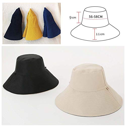 Yuccer-Womens-Floppy-Hat-Foldable-Sunbonnet-Cotton-Summer-Vacation-Gardening-Sun-Hat-for-Women-UPF-UV