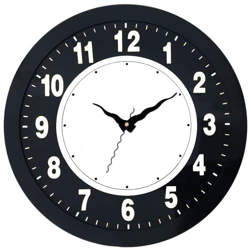 Image of Elica Round Analog Wall Clock with LED Back Light 30 cm x 30 cm (White)