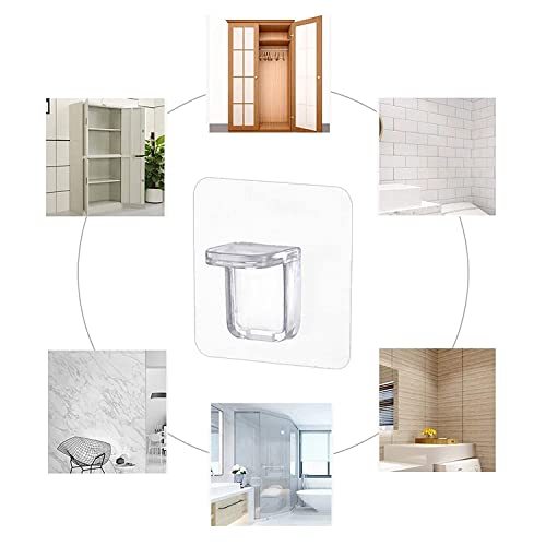 Image of Hooks for The Wall Without Drilling, for Hanging Strong, Adhesive for Heavy-Duty, self-Adhesive, Hanging, Adhesive 4 Pcs