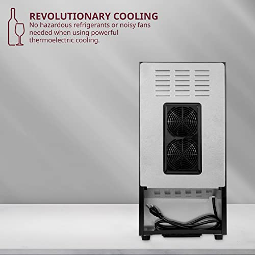 Schmécké 10 Bottle Red And White Wine Thermoelectric Wine Cooler/Chiller Counter Top Wine Cellar with Digital Temperature Display, Freestanding Refrigerator Smoked Glass Door Quiet Operation Fridge by SCHMÉCKÉ - Image 7