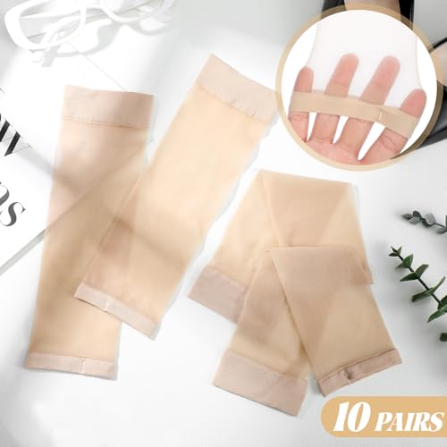 Image of Twistover 10 Pairs Toeless Socks Open Toe Sheer Ankle Socks Nylon Open Toe Feet Stockings for Women
