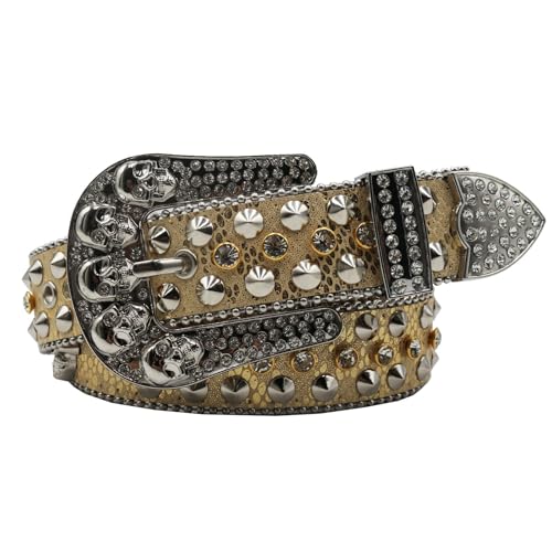 Blingbling Rhinestones Waist Belt Studded Grommet Buckle Rivets Costumes Rhinestones Heavy Duty For Jeans Pants4