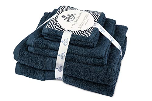 DAN RIVER 100% Cotton 8 Piece Bathroom Towel Set – 2 Bath Towels 30x52 – 2 Hand Towels 16x28 – 4 Washcloths 12x12 – Soft Absorbent Towels – Plush Towel Set – Luxury Ultra Soft Towel Set – Blue Opal - Thumbnail 2