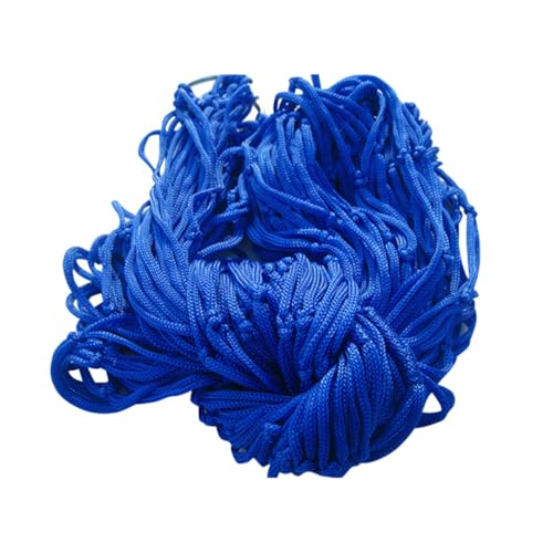 MAGICLULU Hamaca Colgante de Malla de Cuerda de Nailon Azul, Transpirable y Portátil para Relajarse Junto Piscina o Picnic al Aire Libre