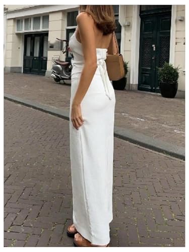 SOLY HUX Women's Button Down Suit Vest Halter V Neck Backless Waistcoat Sleeveless Tank Tops4