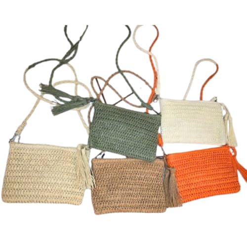 Bolsa Artesanal Lateral Transversal Casual Praia Festa (Verde Escuro)