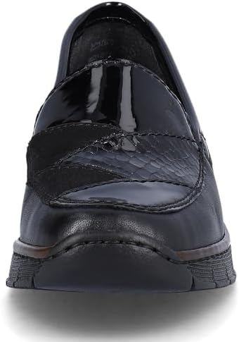 Rieker Women's Glimmer Shoes Black Lea/pat 7 | Image 4