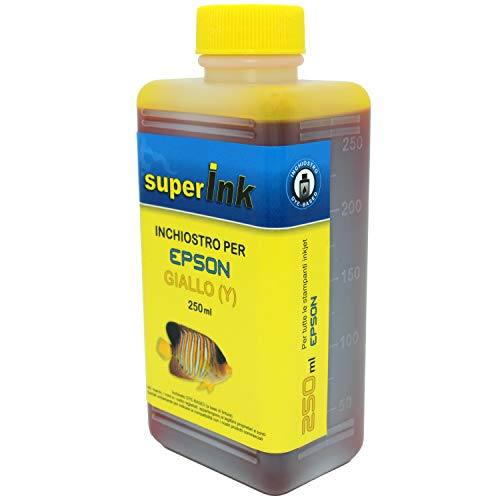 250ml-Amarillo-Tinta-superInk-especifica-para-la-Recarga-de-Las-impresoras-de-Epson-jeringa-10ml-con-Aguja-y-Tapa
