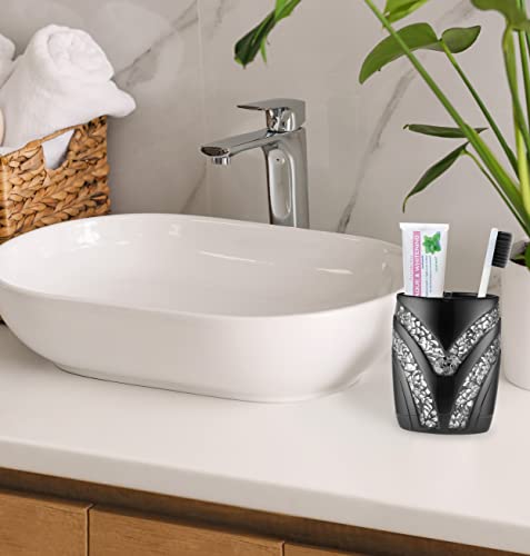Popular Bath Sinatra Collection Tooth Brush Holder, Black #TOP1