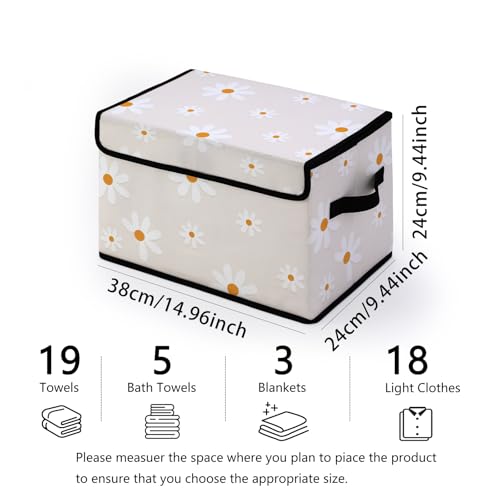 Image of Stackable Storage Bins with Lids,Closet Organizers Fabric Box for Home and Office,Blanket Clothes Organizers,Under Bed Storage Containers 3 Pack