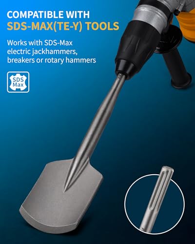 Firecore Sds Max Clay Spade, Firecore 4-1/2 Inch X 17 Inch Steel Drill Shovel Bit For Sds Max Rotary Hammer Electric Jackhammer thumb #3