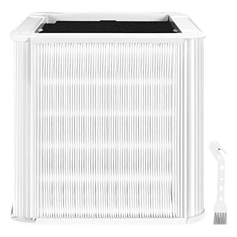 211+ Replacement Filter Compatible with Blueair Blue Pure 211 plus Air Cleaner Purifier, Foldable Particle & Activated Carbon Filter, True HEPA Filter Cover
