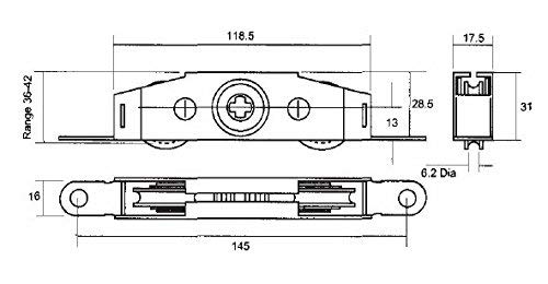 8 Rulli Per Porta Doccia - Porta Scorrevole In Vetro Per Bagno  25 Mm Plastica Resistente 86948075 - Foto 3