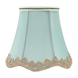 Baluue Small Clip On Lamp Shade, Lace Fabric Chandelier Shades, Vintage Victorian Bell Lampshade Cover for Wall Sconces Candlestick Table Lamp, Mini Light Fixture Replacement Accessories