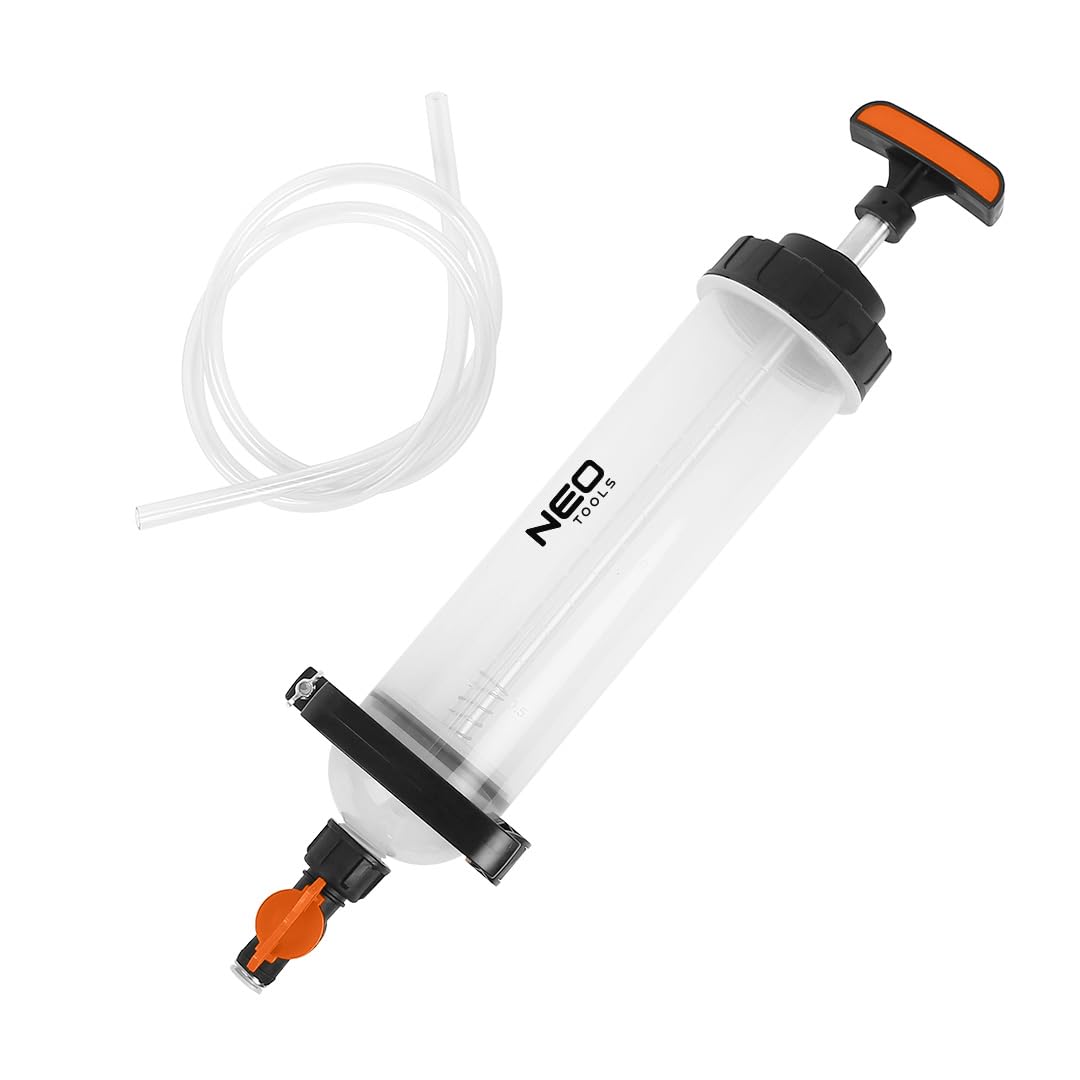 NEO TOOLS Thorstone, pompa di aspirazione dell'olio, aspiratore dell'olio, pistola di aspirazione dell'olio, aspiratore dell'olio, per liquido dei freni, oli di trasmissione, refrigerante, motore |