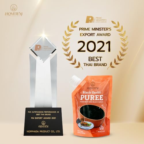 Image of Homtiem Black Garlic Puree 150g. (Made from Solo Black Garlic 100%), Whole Black Garlic Fermented for 90 Days, Non-GMOs, High in Antioxidants, Ready to Eat for Snack Healthy, Healthy Recipes.