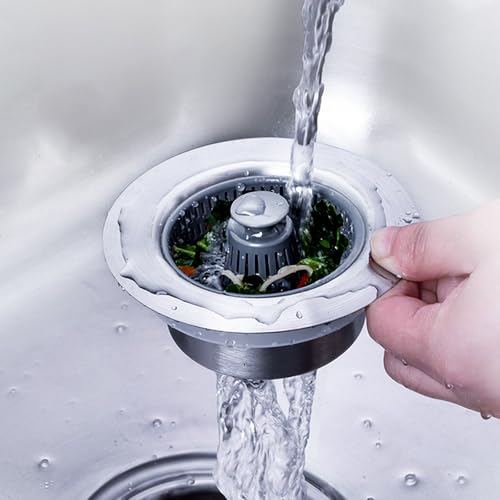 Colador para fregadero de cocina 3 en 1 LAIJAUR acero inoxidable miniatura 7