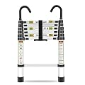 Telescopic Ladder, 6.5FT RIKADE Aluminum Telescoping Ladder with Non-Slip Feet and Stable Hook, Portable Extension Ladder for Household and Outdoor Working, 330lb Capacity