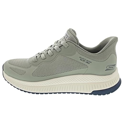 Skechers Bobs Squad 4, Zapatillas Hombre, Olive Mesh, 43 EU