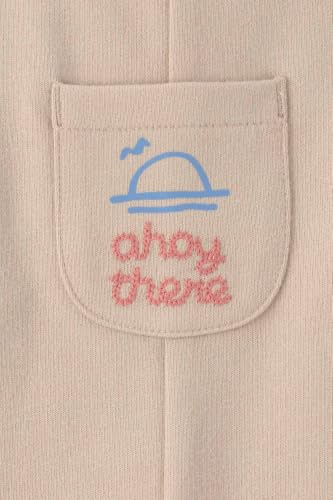 Image of Carter's Baby Boy 2-Piece Boat Striped Overall Set