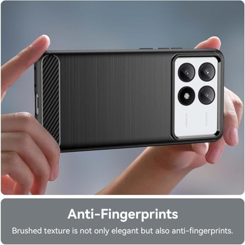 Capa Para Xiaomi Mi Poco X6 Pro 5G (Tela 6.67) Carbon Fiber Leve Fina Maleável (Preto)