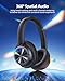 Hybrid Active Noise Cancelling Headphones 120H Playtime Wireless Headphones Bluetooth 6.0 Over Ear Headphones with 6 ENC HD Call Mic, Hi-Res 360° Spatial Audio ANC Headphone for Travel Workout Black