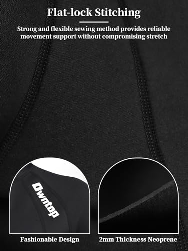 Owntop Chaqueta de Traje de Neopreno para Mujeres - Tops De Traje de Neopreno de 2mm de Manga Larga con Cremallera Frontal para Buceo Surf Snorkel Natación, Mujer Negro L - imagen 5