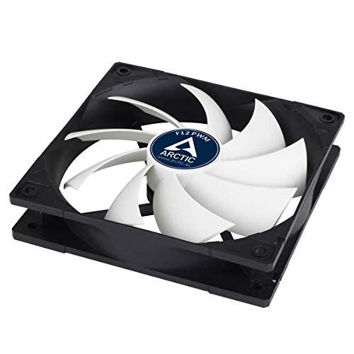 ARCTIC F12 PWM - 120 mm PWM Ventola, CPU Silenzioso, Controllo Tecnologia PWM, Configurazione Push e Pull, Ventilazione 230-1350 RPM, 0,3 Sone - Nero/Bianco