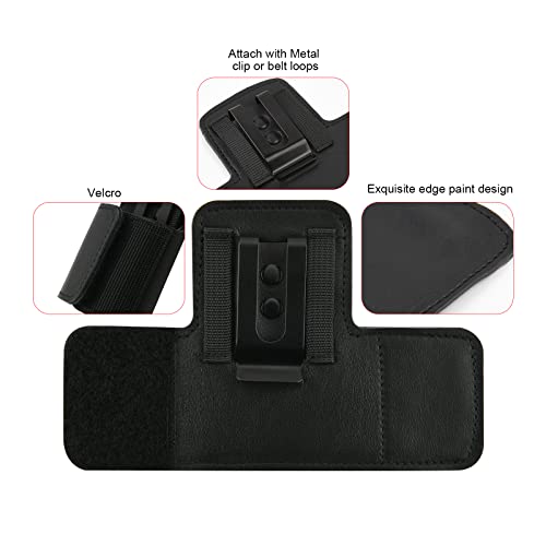 Beautyflier Black Soft Leather Stethoscope Holder With Clip For All Models: Littmann, Adc, Mdf, Adscope, Perfect For Physicians, Nurses, Emt, Medical Nursing Students, Work With Comfort (Black) #TOP1