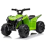 Kids Ride on ATV,Battery Powered Kids Electric Vehicle for Toddlers 4 Wheeler Ride on Toy for Ages 1-3 Years with One-Button Start (Green)