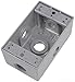 Red Dot IH5S2-1 Device Outlet Box, 1 Gang, 5 Hub, 2-13/16-Inch Width by 2-Inch Depth by 4-9/16-Inch Height, Silver