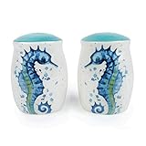 Salt and Pepper Shakers - Adorable Ceramic Seahorse Novelty Set