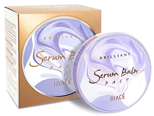 Julia RIACE Brilliant Serum Balm Pact - 1 Extra Refill #23 Nude Beige Triple Functional Cushion Foundation Pact Whitening, Anti-wrinkle, UV Block SPF 50+ PA+++