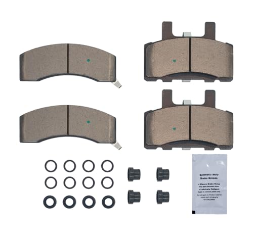 Image of HUSCH Front Ceramic Brake Pads Kit Fit For Chevrolet Express 3500 1997-2001 | Clean Wheels, Quiet, Short Braking Distance, Responsive Braking, Long Service Life, for Various Weather, Road Performance